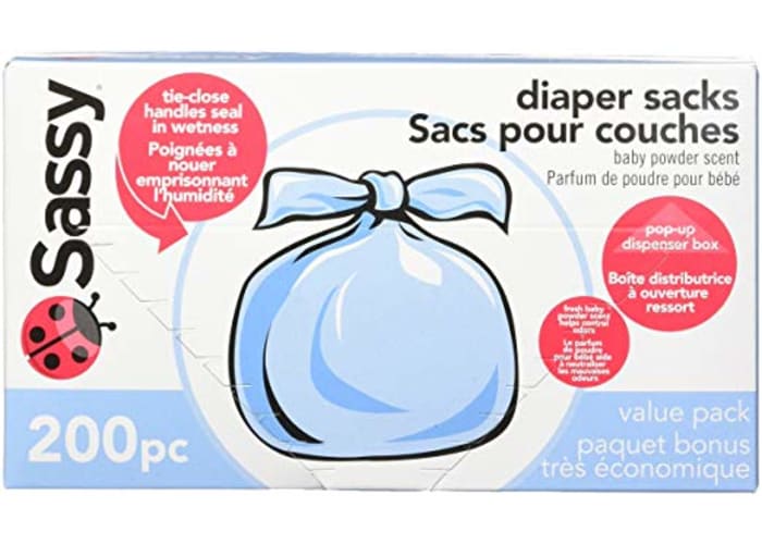 200-ct Sassy Baby Disposable Diaper Sacks