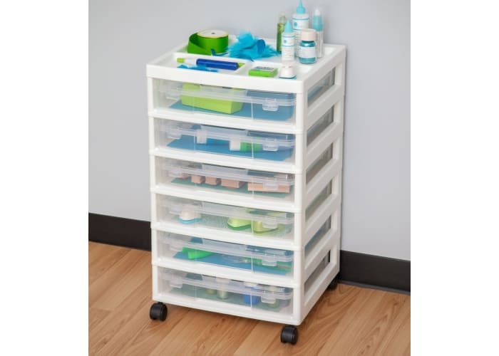 IRIS 6-Case Scrapbook Storage Cart