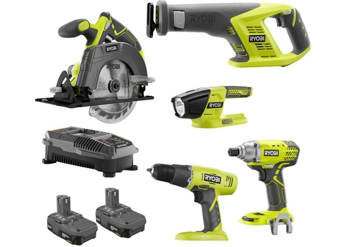 Ryobi 5-Tool 18-Volt ONE+ Li-Ion Combo Kit
