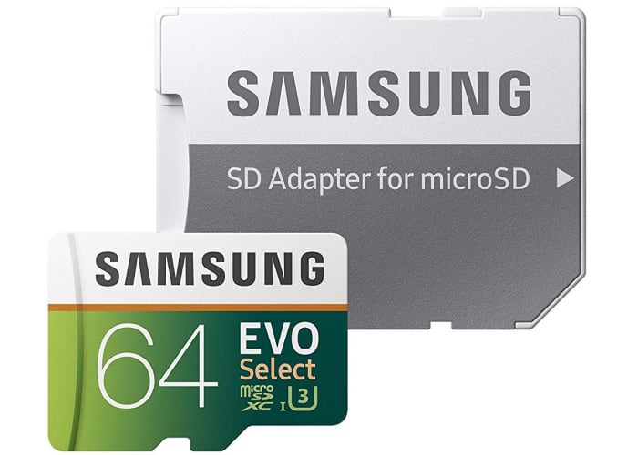 64-gb Samsung MicroSDXC EVO U3 Select Memory Card w/ Adapter