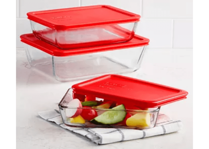 2 Pyrex 6-pc Rectangular Food Storage Container Sets