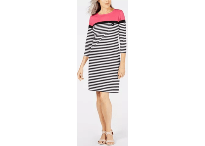 Karen Scott 3/4-Sleeve Lola Dress