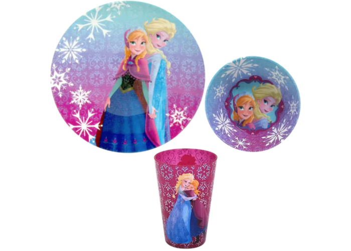 Disney's Frozen Anna & Elsa 3-Piece Plate Set