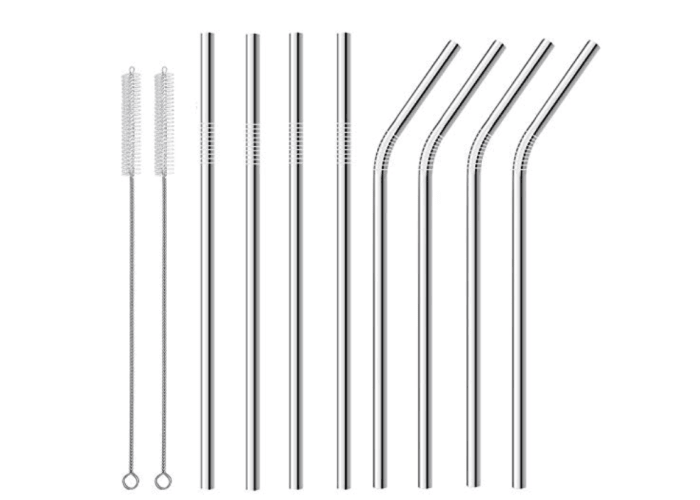 Stainless Steel 8-Piece Straw Set