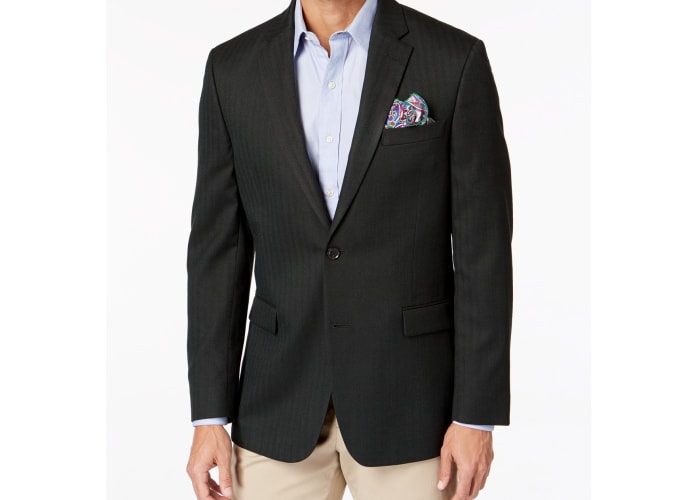 Tommy Hilfiger Modern-Fit TH Flex Stretch Herringbone Sport Coat