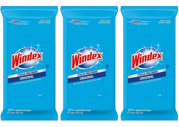 3-pk of 28 (total 84) Windex Flat Pack Wipes