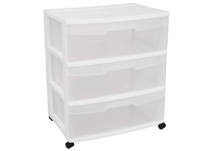Sterilite Wide 3 Drawer Cart