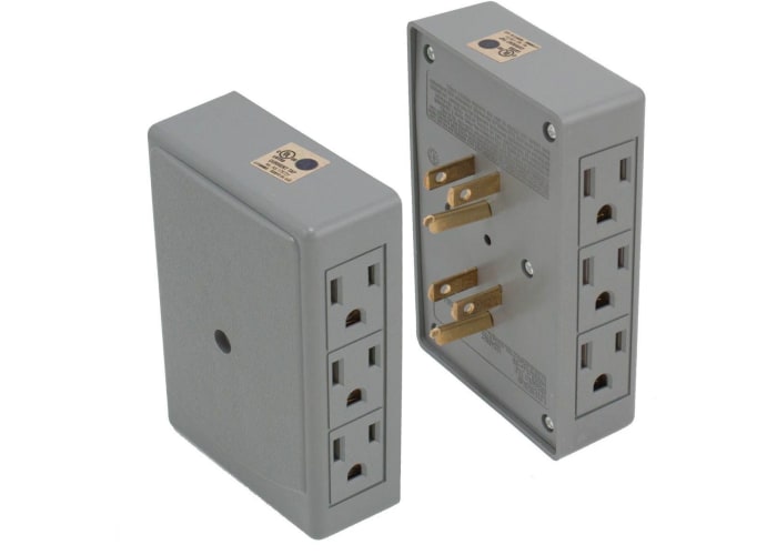 Litesun Side-Entry 6-Way Electrical Socket Outlet