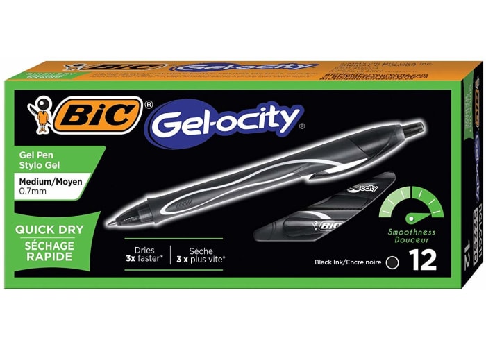 BIC Gel-ocity Retractable Gel Pen (12-pack)