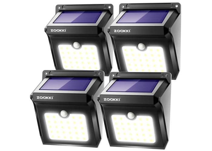 4-pk Outdoor Solar Motion Sensor Lights