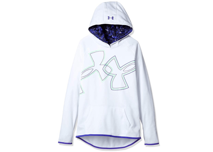 Under Armour Girls Armour Fleece Dual Logo Hoodie