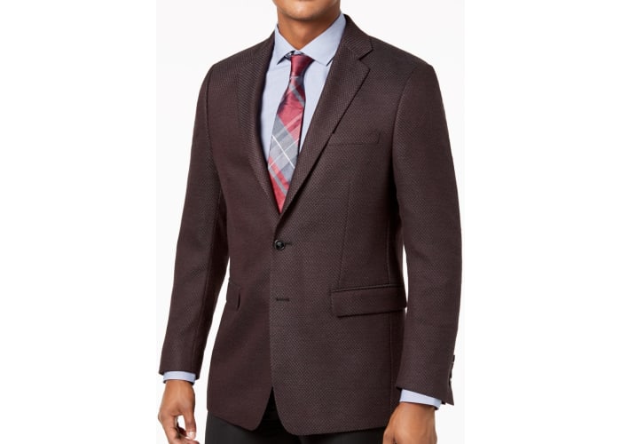 Calvin Klein Men's Slim-Fit Stretch Neat Sport Coat