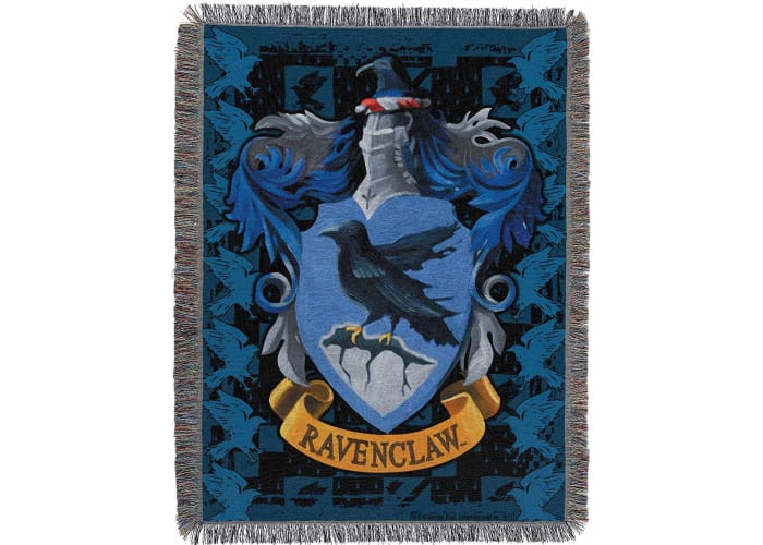 Harry Potter, "Ravenclaw Crest" Woven Tapestry Throw Blanket, 48" x 60"