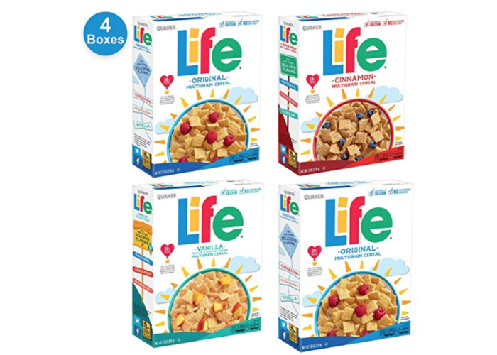 Quaker Life Cereal - 4 boxes
