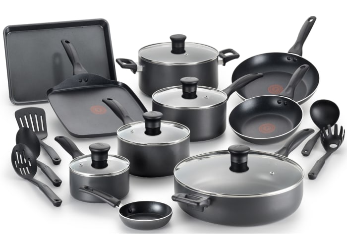20-pc T-fal Easy Care Thermo-Spot Non-Stick Cookware Set 