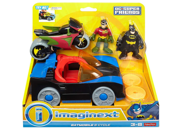 Fisher-Price Imaginext DC Super Friends Batmobile & Cycle