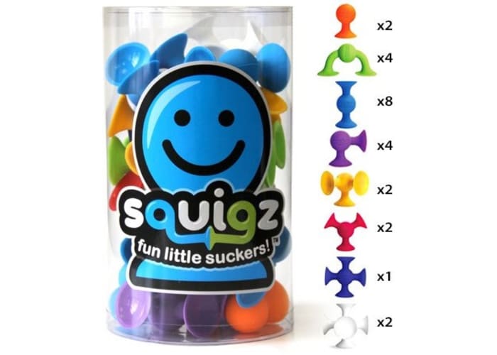 24-pc Fat Brain Toys Squigz Starter Set,