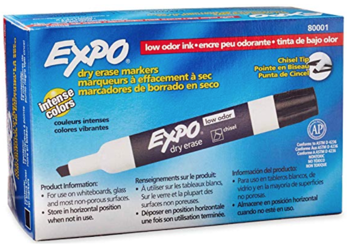 12-pk Expo Low-Odor Dry Erase Markers