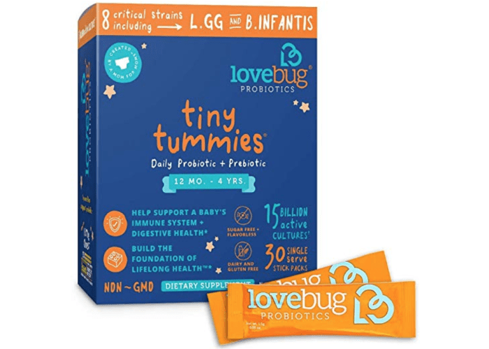 Lovebug Tiny Tummies Probiotics, 30 Packets