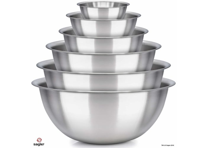 6-pc Stainless Steel Mixing Bowls 