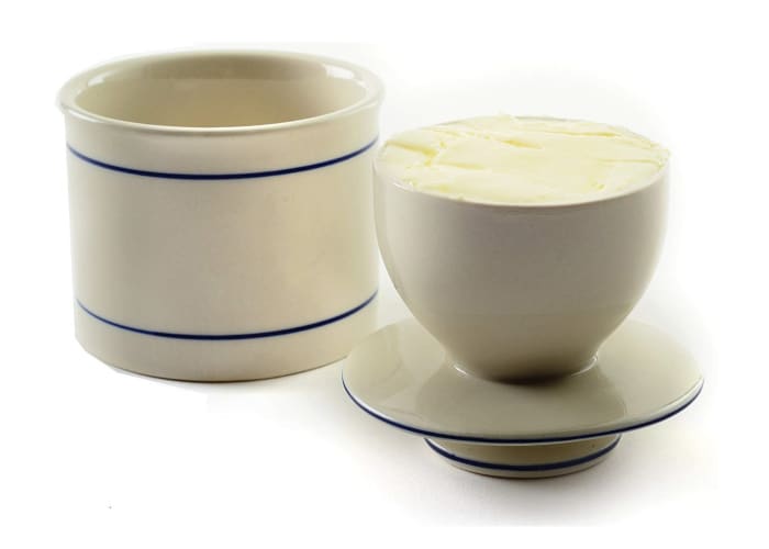 Norpro Glazed Stoneware Butter Keeper