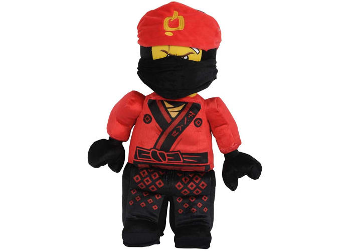 LEGO Ninjago Character Shaped Ultra Soft Plush Cuddle Pillow, Kai Warrior Red/Black Design