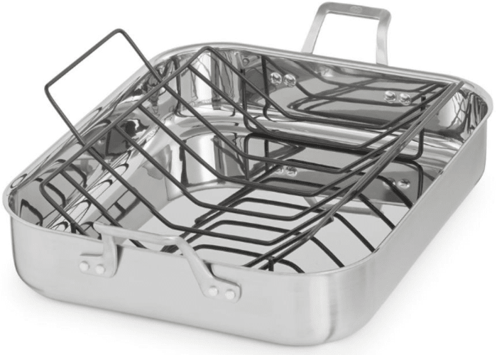 Signature 7 Qt. 16 in. Stainless Steel Roaster with Rack