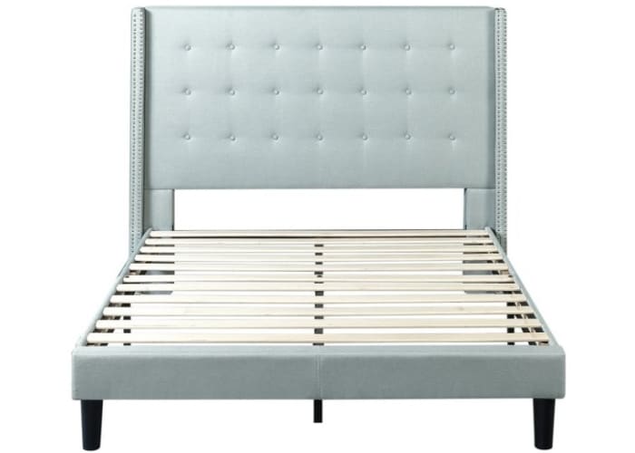 Zinus Kendra Upholstered Grand Wingback Platform Bed 