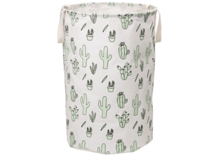 Mainstays Round Collapsible Succulent Canvas Hamper