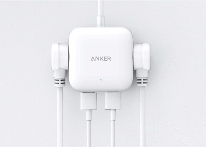 Anker Power Strip with 2 AC Outlet & 2 PowerIQ USB Ports