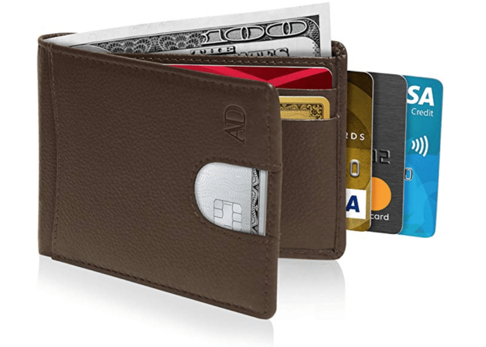 Bifold Leather RFID Minimalist Wallet