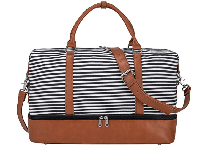 S-ZONE Women Ladies Canvas Weekender Bag