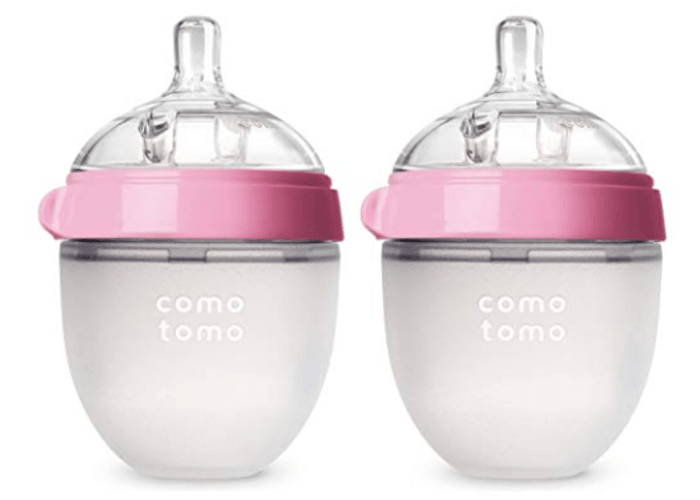 2-pk Comotomo Pink Baby Bottle, 5-oz