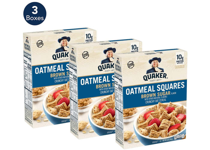 3-pk Quaker Oatmeal Squares Breakfast Cereal