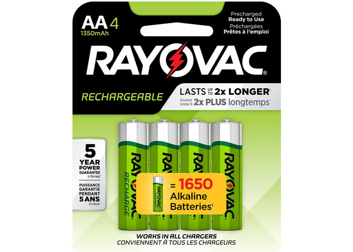 4-pk Rayovac Rechargeable AA Batteries