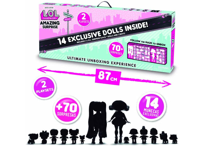 L.O.L. Surprise! Amazing Surprise with 14 Dolls, 70+ Surprises & 2 Playset