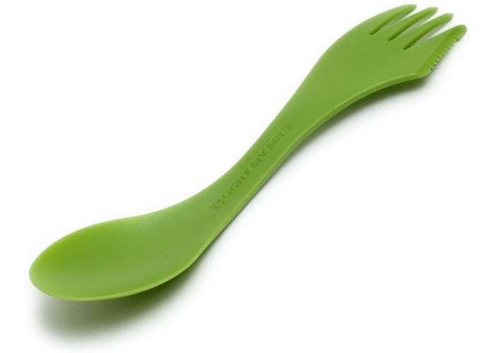 Tritan Spork with Full-Sized Spoon, Fork and Serrated Knife Edge