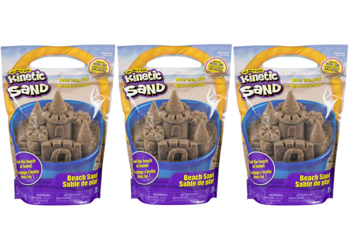3 Bags of Kinetic Sand Beach Sand (3 lbs each)
