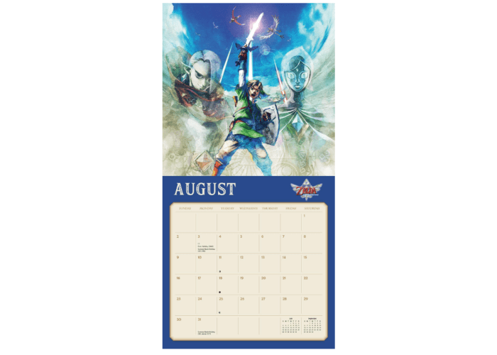 Legend of Zelda 2020 Wall Calendar