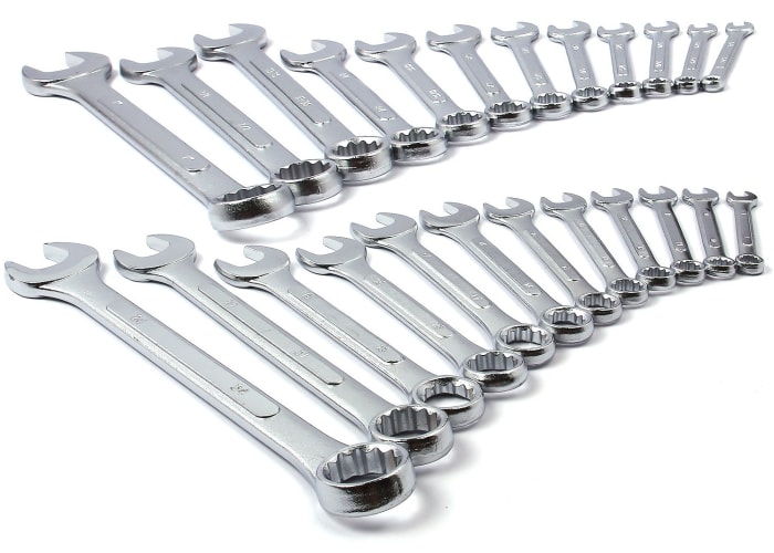 24-pc Combination Wrench Set with Roll-up Storage Pouch 