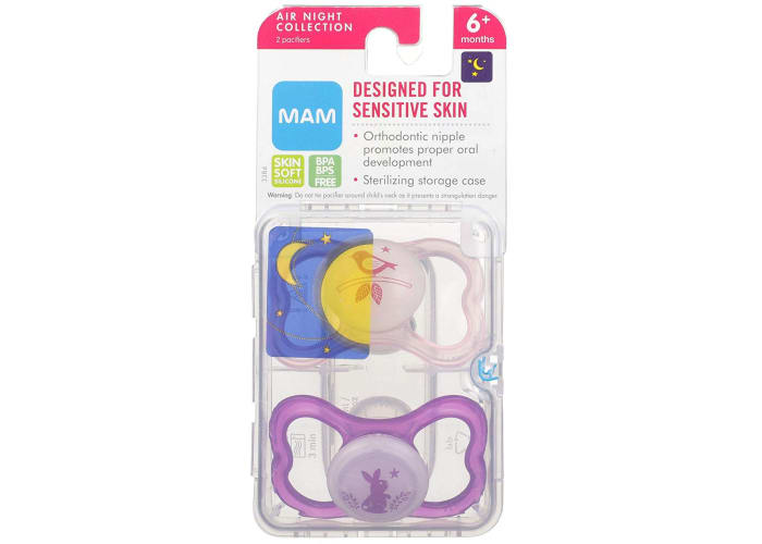 2-pk MAM Air Night Sensitive Skin Pacifier (6+ Months)
