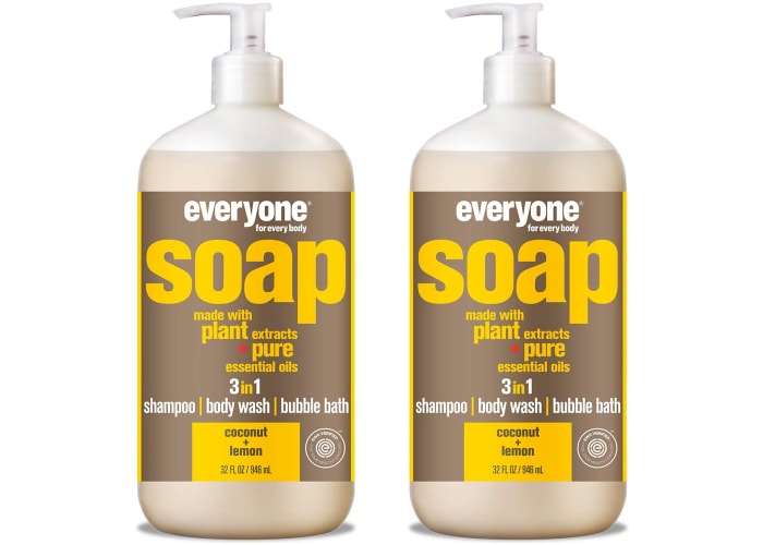 2-pk Everyone 3-in-1 Body Wash, Shampoo, and Bubble Bath 