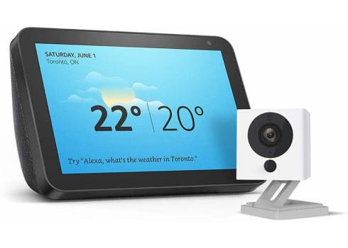 Echo Show 5 with Wyze 1080p Indoor Smart Home Camera