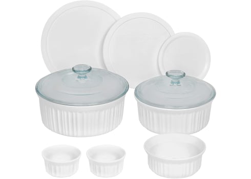 10-pc CorningWare French White Ceramic Bakeware Set