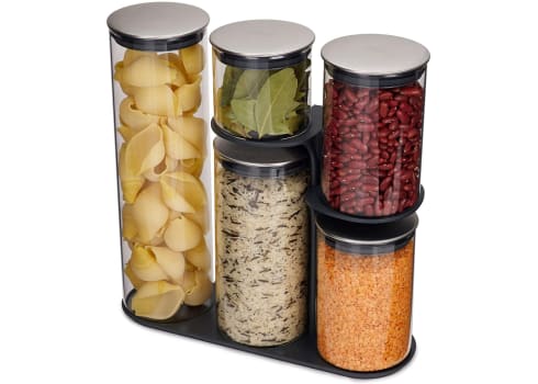 5-pc Joseph Joseph Podium Glass Dry Food Storage Container Set