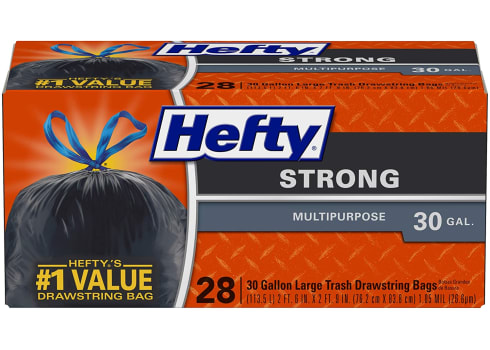 28-ct Hefty Strong Large Trash Bags, 30 Gal