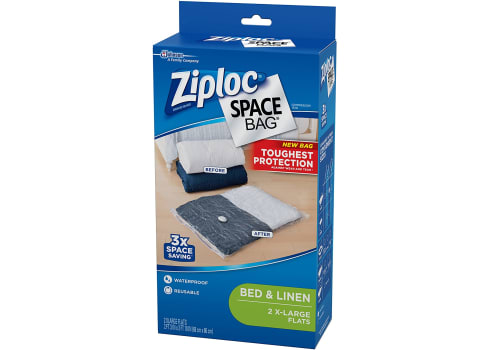 2-pk XL Ziploc Flat Storage Space Bags