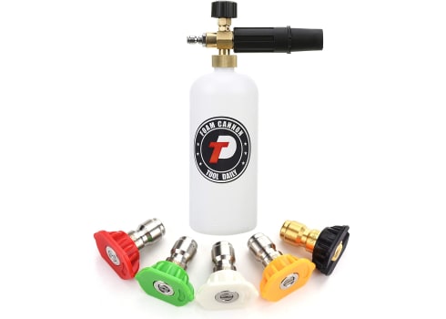 Foam Cannon with 1/4 Inch Quick Connector w/ 5 Pressure Washer Nozzle Tips