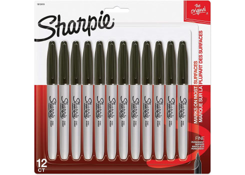 12-ct Black Sharpie Fine Point Markers