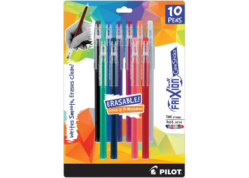 10-pk Pilot Frixion Erasable Gel Ink ColorSticks Pens